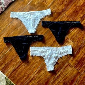 Four Victoria’s Secret Thongs Size Large NWT